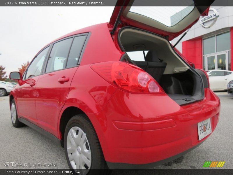 Red Alert / Charcoal 2012 Nissan Versa 1.8 S Hatchback