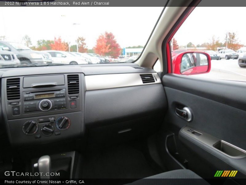 Red Alert / Charcoal 2012 Nissan Versa 1.8 S Hatchback