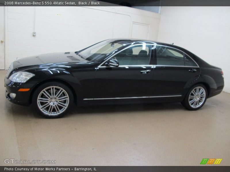 Black / Black 2008 Mercedes-Benz S 550 4Matic Sedan
