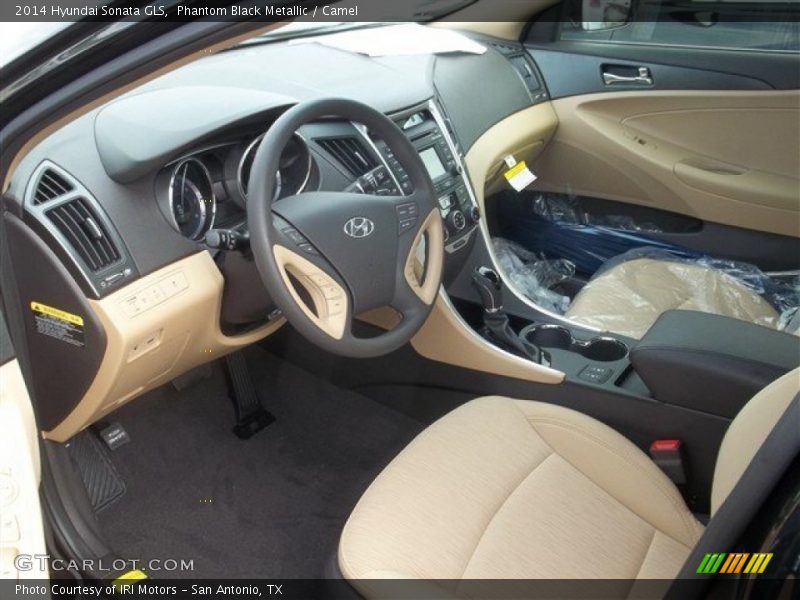 Phantom Black Metallic / Camel 2014 Hyundai Sonata GLS