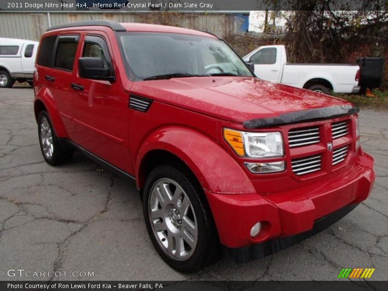 Inferno Red Crystal Pearl / Dark Slate Gray 2011 Dodge Nitro Heat 4x4
