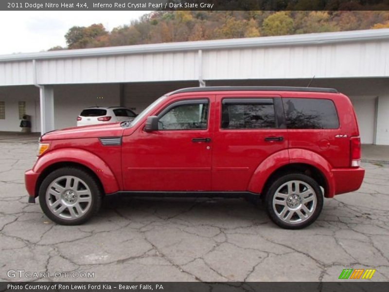 Inferno Red Crystal Pearl / Dark Slate Gray 2011 Dodge Nitro Heat 4x4