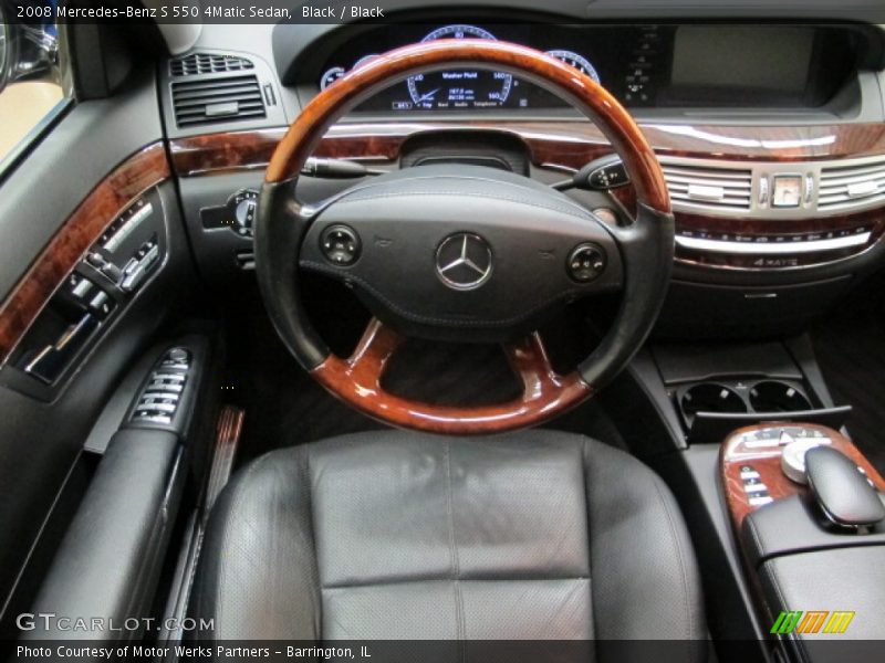 Black / Black 2008 Mercedes-Benz S 550 4Matic Sedan