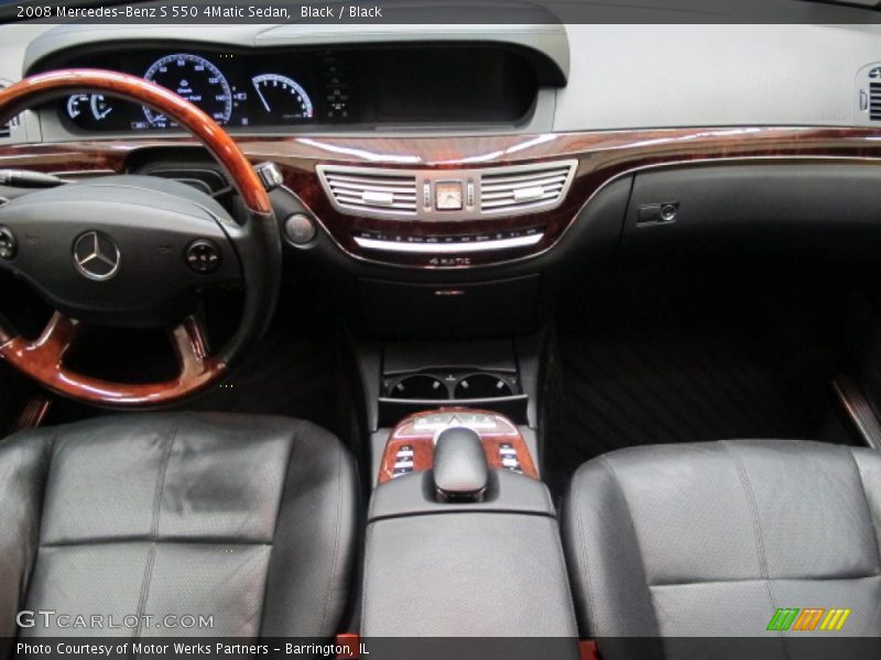 Black / Black 2008 Mercedes-Benz S 550 4Matic Sedan