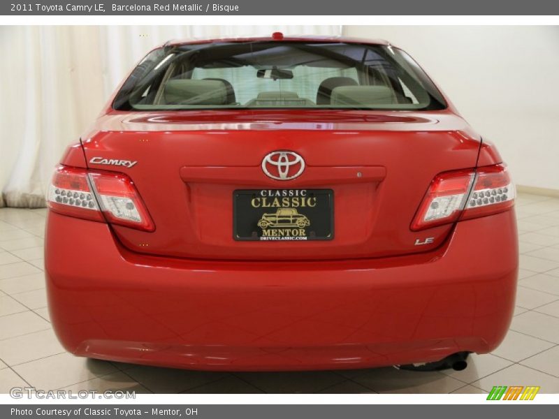 Barcelona Red Metallic / Bisque 2011 Toyota Camry LE