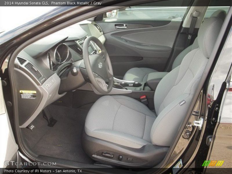 Phantom Black Metallic / Gray 2014 Hyundai Sonata GLS