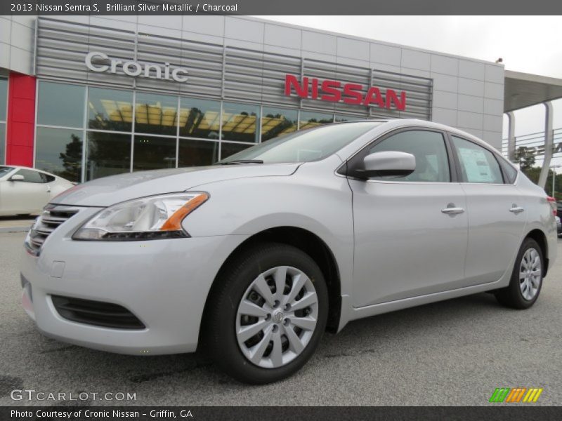 Brilliant Silver Metallic / Charcoal 2013 Nissan Sentra S