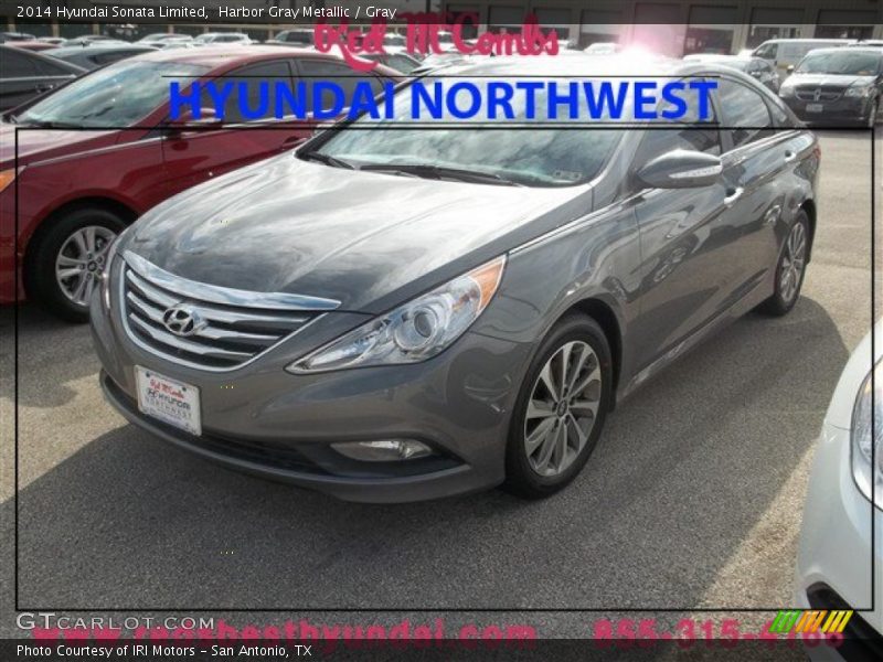 Harbor Gray Metallic / Gray 2014 Hyundai Sonata Limited