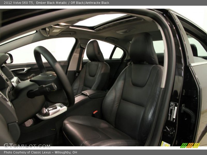 Ember Black Metallic / Off Black/Anthracite Black 2012 Volvo S60 T5