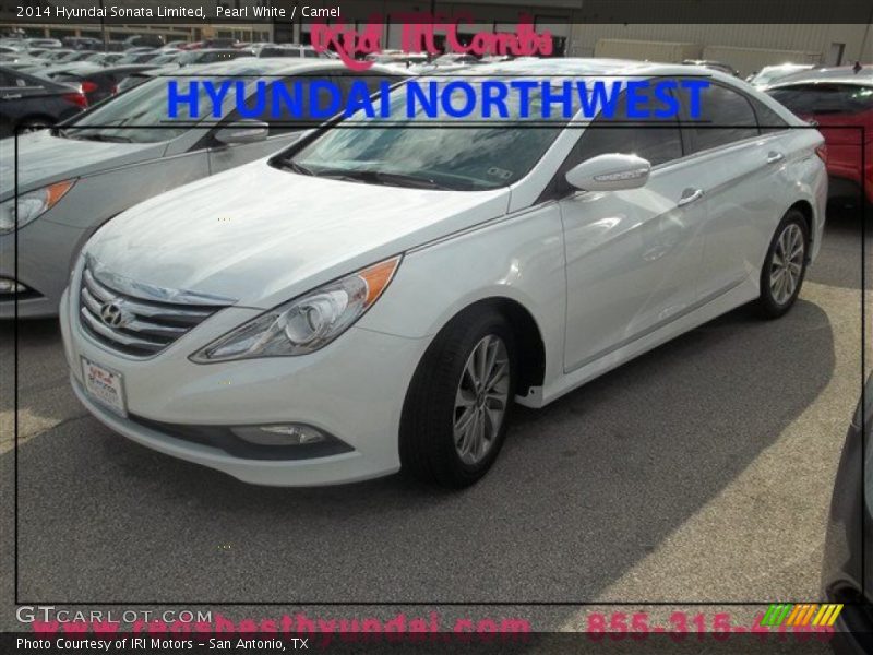Pearl White / Camel 2014 Hyundai Sonata Limited