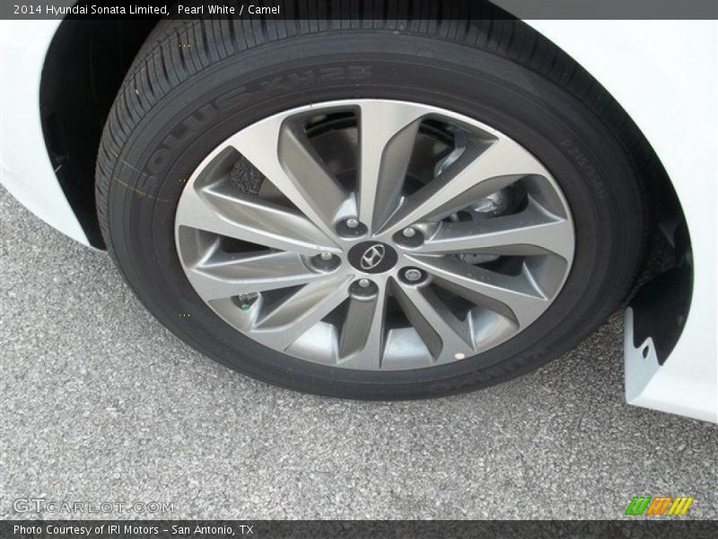 Pearl White / Camel 2014 Hyundai Sonata Limited