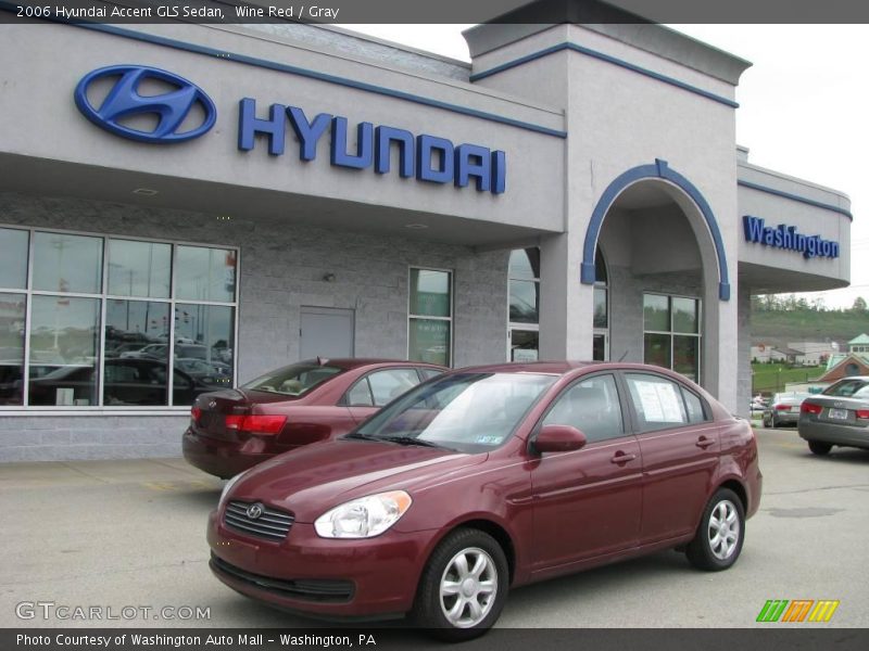 Wine Red / Gray 2006 Hyundai Accent GLS Sedan
