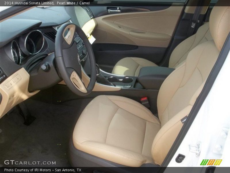Pearl White / Camel 2014 Hyundai Sonata Limited