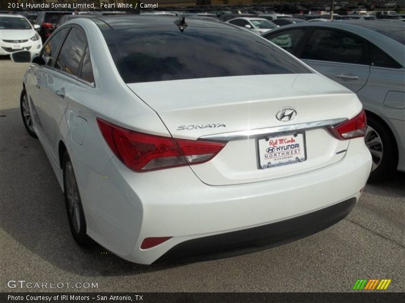 Pearl White / Camel 2014 Hyundai Sonata Limited