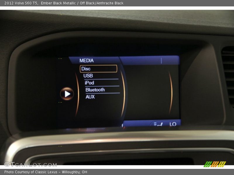 Ember Black Metallic / Off Black/Anthracite Black 2012 Volvo S60 T5