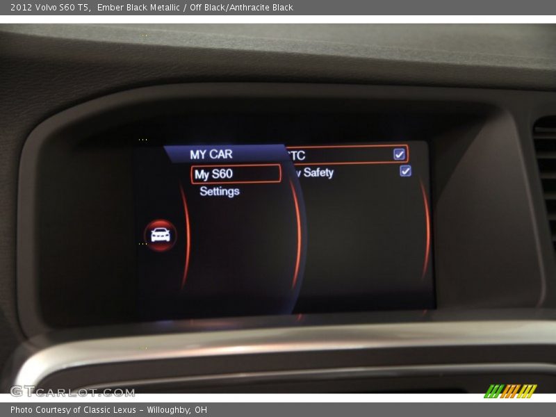 Ember Black Metallic / Off Black/Anthracite Black 2012 Volvo S60 T5