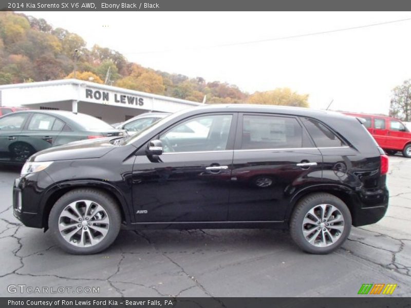Ebony Black / Black 2014 Kia Sorento SX V6 AWD