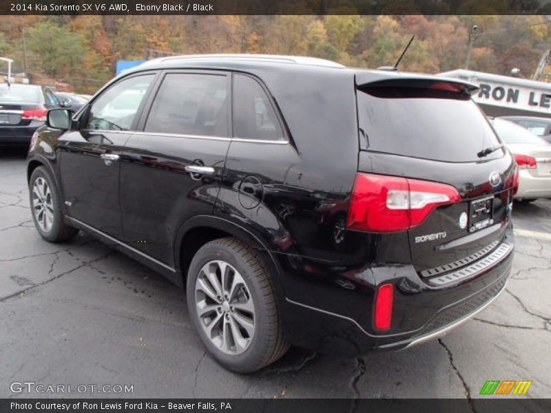 Ebony Black / Black 2014 Kia Sorento SX V6 AWD