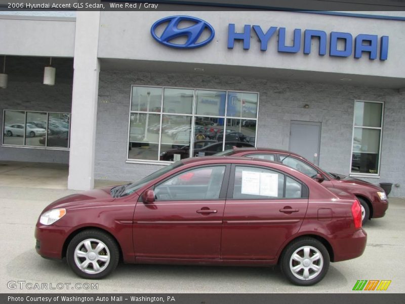 Wine Red / Gray 2006 Hyundai Accent GLS Sedan