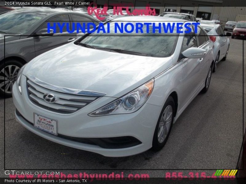 Pearl White / Camel 2014 Hyundai Sonata GLS