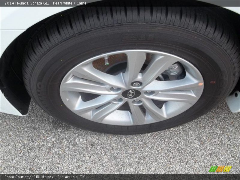 Pearl White / Camel 2014 Hyundai Sonata GLS