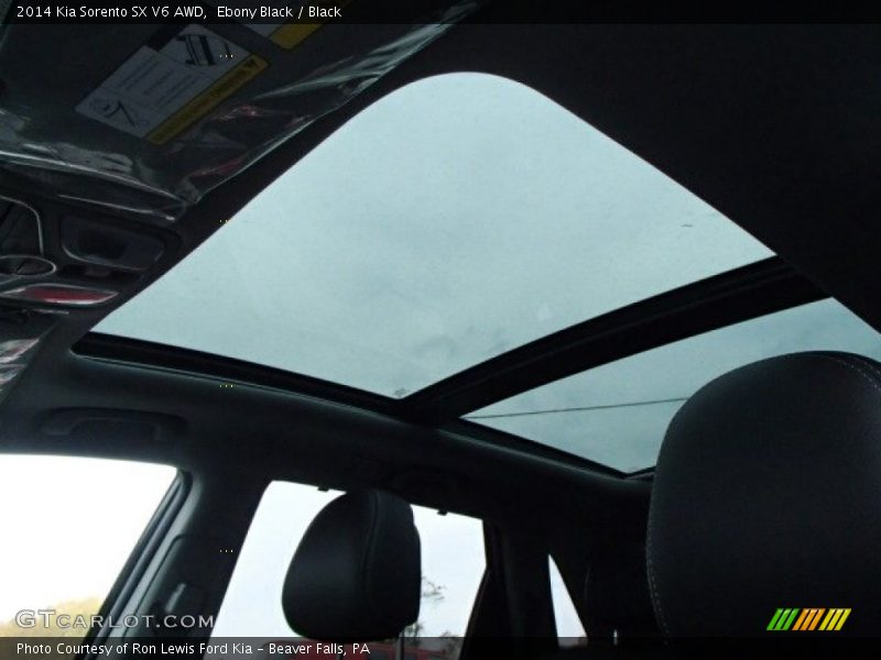 Sunroof of 2014 Sorento SX V6 AWD