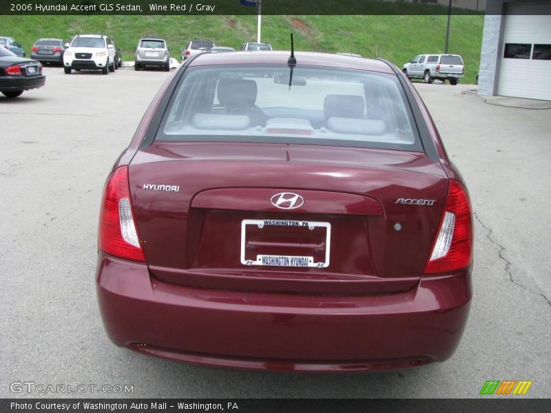 Wine Red / Gray 2006 Hyundai Accent GLS Sedan