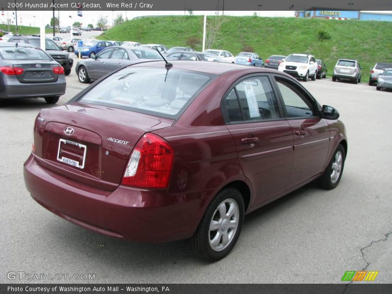 Wine Red / Gray 2006 Hyundai Accent GLS Sedan