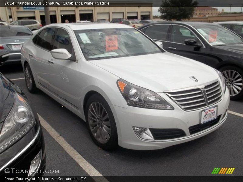 Casablanca White / Saddle 2014 Hyundai Equus Signature