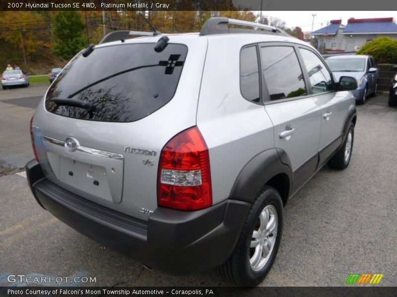 Platinum Metallic / Gray 2007 Hyundai Tucson SE 4WD
