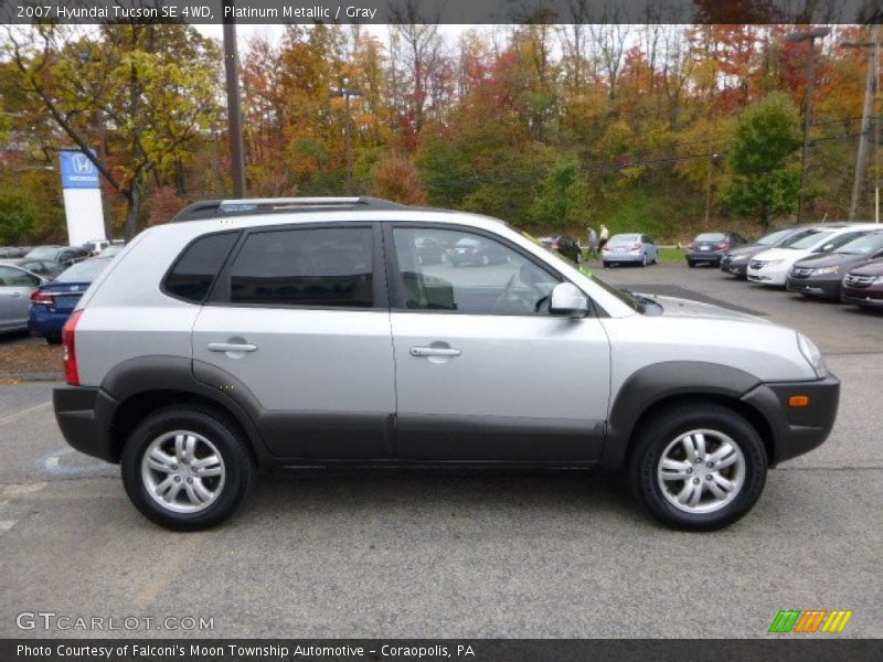 Platinum Metallic / Gray 2007 Hyundai Tucson SE 4WD