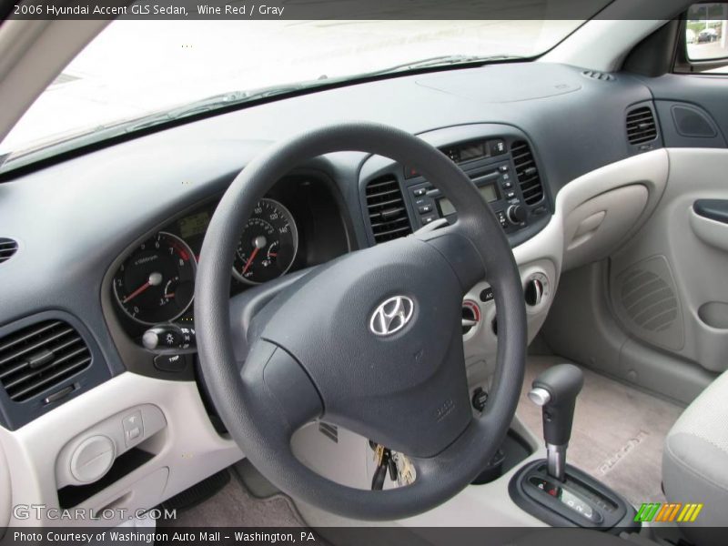 Wine Red / Gray 2006 Hyundai Accent GLS Sedan