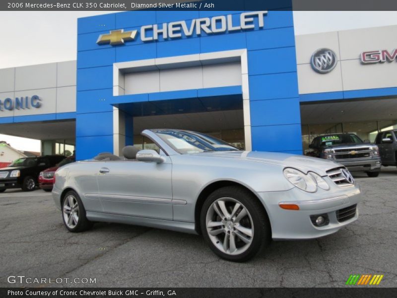 Diamond Silver Metallic / Ash 2006 Mercedes-Benz CLK 350 Cabriolet