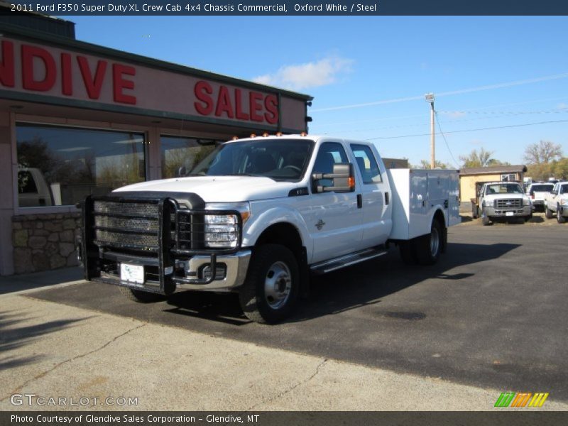 Oxford White / Steel 2011 Ford F350 Super Duty XL Crew Cab 4x4 Chassis Commercial
