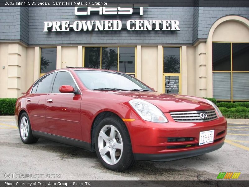Garnet Fire Metallic / Graphite 2003 Infiniti G 35 Sedan