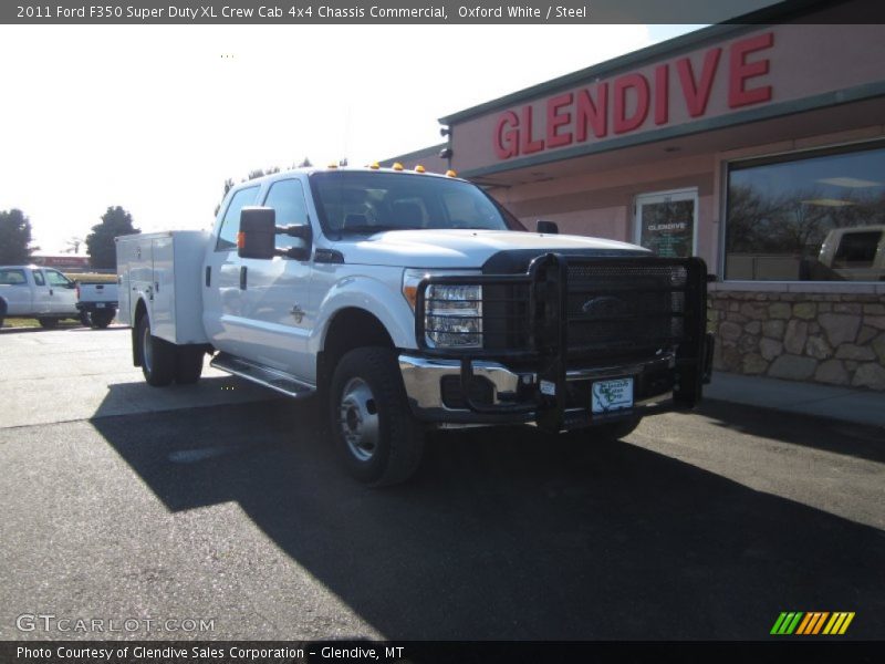 Oxford White / Steel 2011 Ford F350 Super Duty XL Crew Cab 4x4 Chassis Commercial