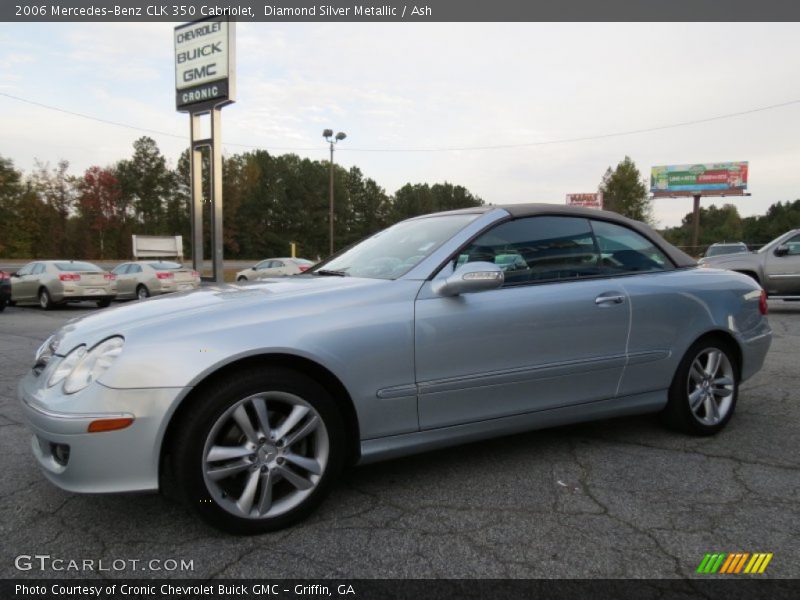 Diamond Silver Metallic / Ash 2006 Mercedes-Benz CLK 350 Cabriolet