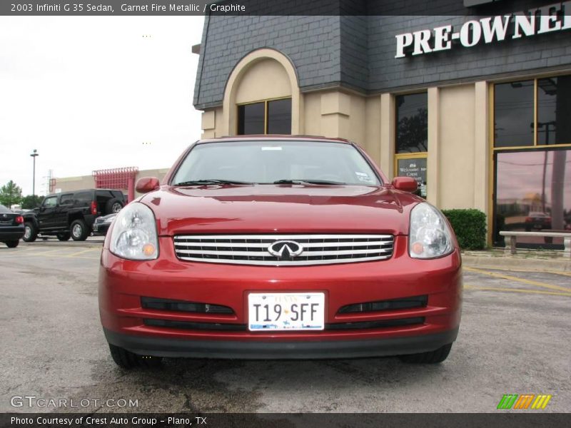 Garnet Fire Metallic / Graphite 2003 Infiniti G 35 Sedan