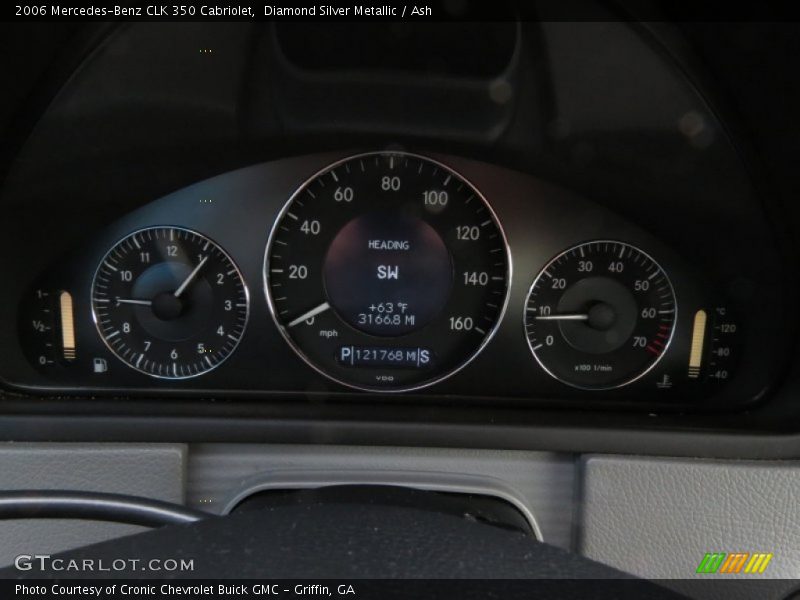 Diamond Silver Metallic / Ash 2006 Mercedes-Benz CLK 350 Cabriolet
