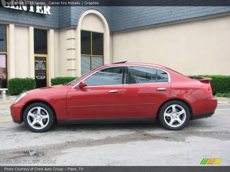 Garnet Fire Metallic / Graphite 2003 Infiniti G 35 Sedan
