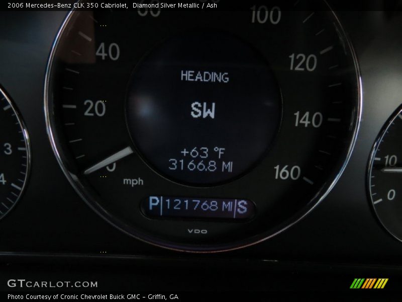 Diamond Silver Metallic / Ash 2006 Mercedes-Benz CLK 350 Cabriolet