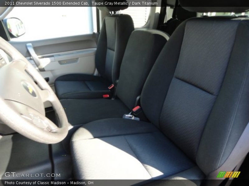 Taupe Gray Metallic / Dark Titanium 2011 Chevrolet Silverado 1500 Extended Cab