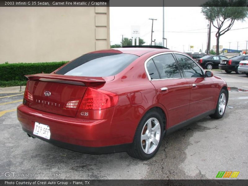 Garnet Fire Metallic / Graphite 2003 Infiniti G 35 Sedan