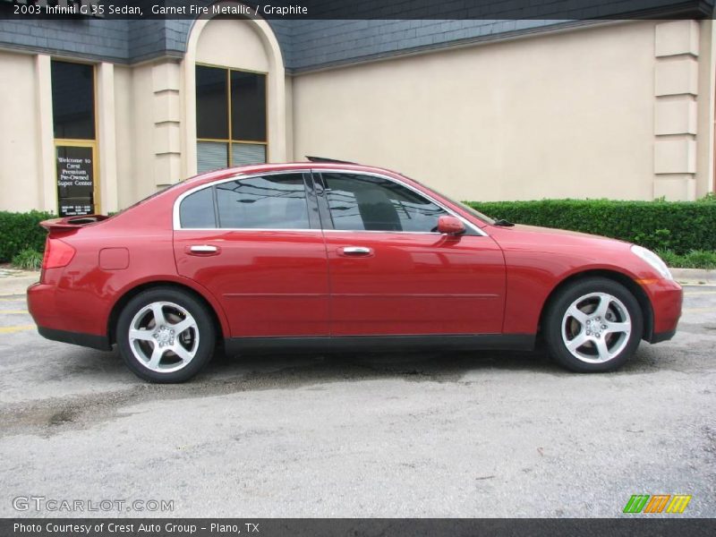 Garnet Fire Metallic / Graphite 2003 Infiniti G 35 Sedan