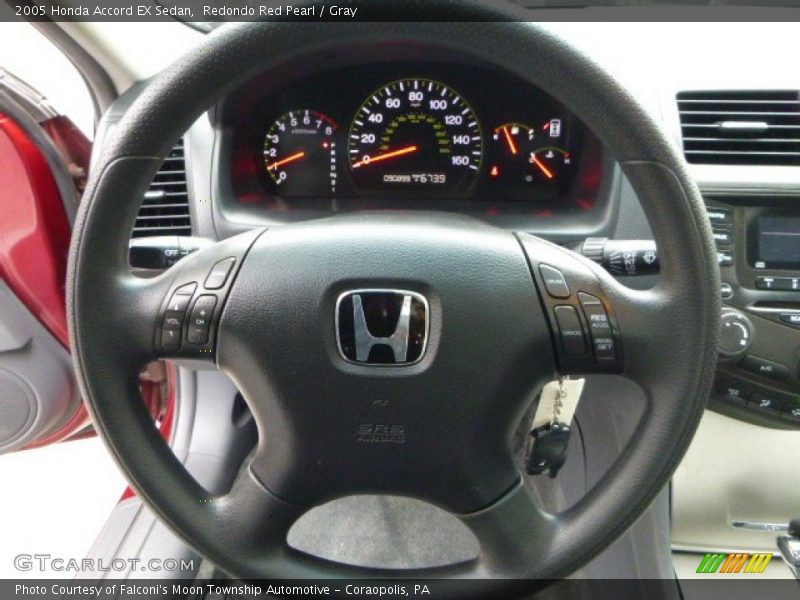 Redondo Red Pearl / Gray 2005 Honda Accord EX Sedan