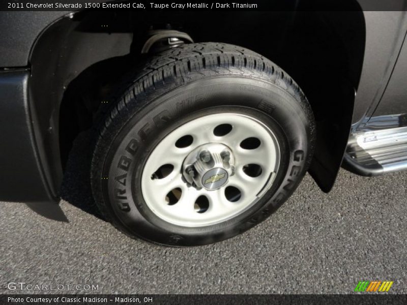 Taupe Gray Metallic / Dark Titanium 2011 Chevrolet Silverado 1500 Extended Cab