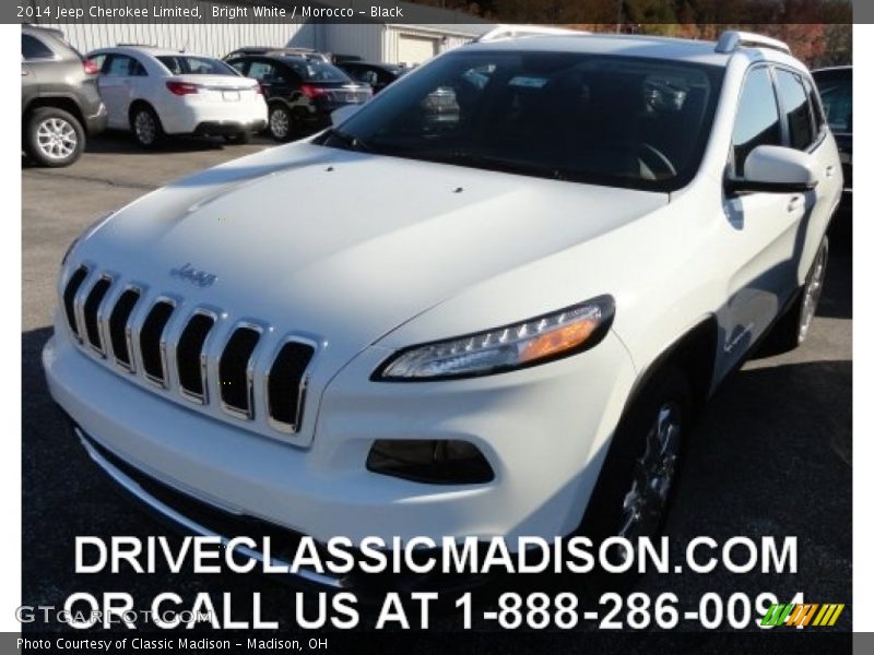 Bright White / Morocco - Black 2014 Jeep Cherokee Limited