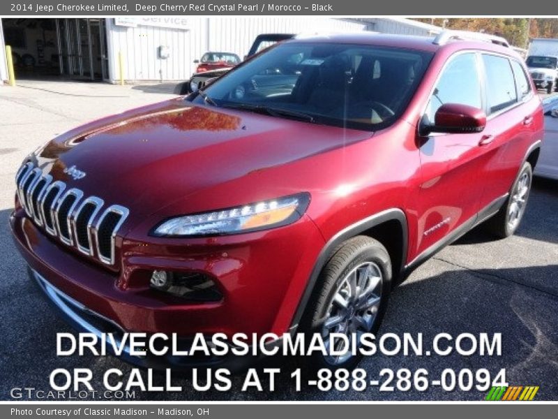 Deep Cherry Red Crystal Pearl / Morocco - Black 2014 Jeep Cherokee Limited