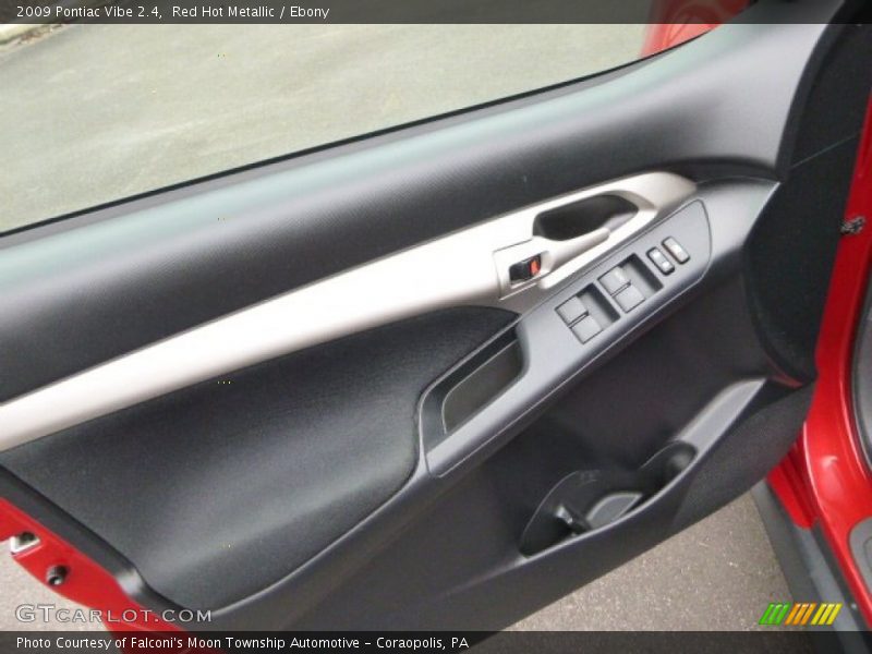 Red Hot Metallic / Ebony 2009 Pontiac Vibe 2.4