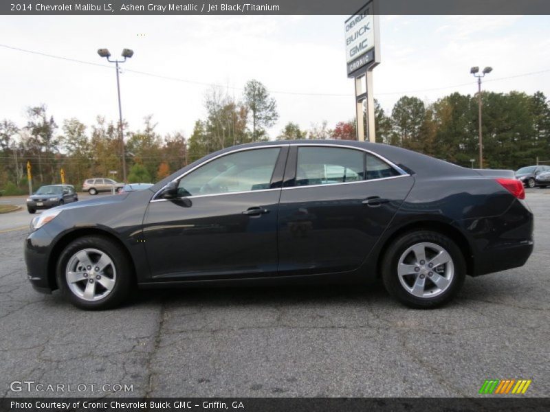 Ashen Gray Metallic / Jet Black/Titanium 2014 Chevrolet Malibu LS